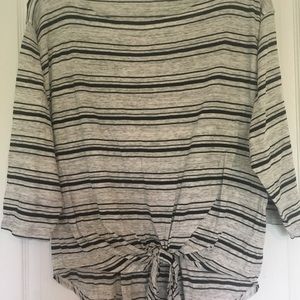 Max Studio Tie Front Top-L